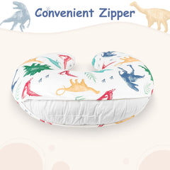 Stretchy fabric hugs most standard nursing pillows for a snug, stays-in-place fit