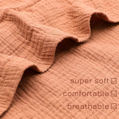 Close-up of Hooyax cover showing ultra-soft muslin texture for soothing naps
