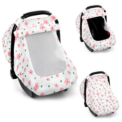 Hooyax muslin car seat cover with 360-degree coverage for total privacy and airflow