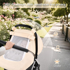 Hooyax apricot enclosed mode offers privacy and wind protection.
