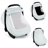 Hooyax muslin car seat cover shows breathable fabric for baby comfort