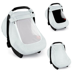Hooyax muslin car seat cover shows breathable fabric for baby comfort