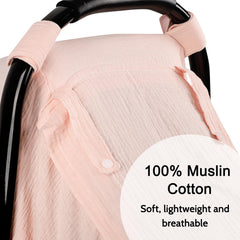 Hooyax car seat canopy fully enclosed mode for windproof privacy.