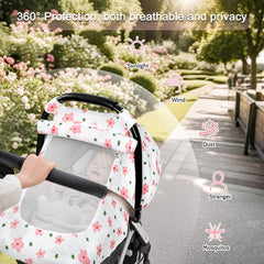 Hooyax muslin cover in open air mode for maximum breathability during trips