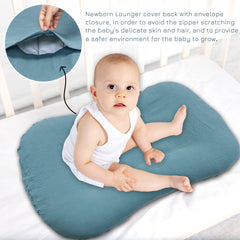 Hooyax blue muslin cover unisex color for both baby boys and girls.