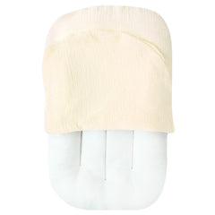 Hooyax muslin lounger cover with envelope closure prevents zipper scratches.
