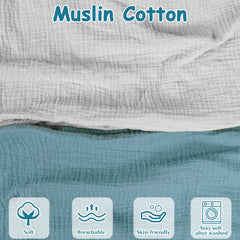 Hooyax soft-breathable muslin pillow cover protects delicate baby skin during feeds