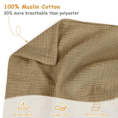 Hooyax durable muslin pillowcase stays soft after washing