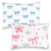 Hooyax toddler pillowcase two-pack in soft-stretch fabric for gentle sleep.