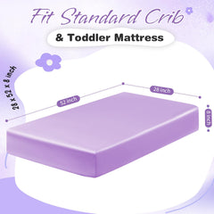 Horbaunal 52x28x8 inch crib sheet fits standard cribs snugly.