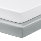 Horbaunal satin pack n play sheet in white with soft-touch finish for baby comfort.