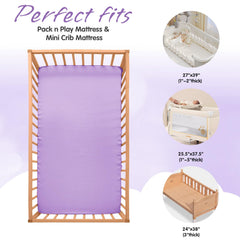 Horbaunal two pack color set pink lavender showcases versatile nursery styling