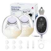 HORIGEN D6 with 6oz cups ready for hands-free pumping during errands.