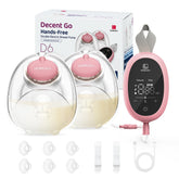 HORIGEN D6 wearable breast pump in use for hands-free pumping.