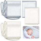 Hosuly 2pcs satin bassinet sheets packshot showing soft, durable baby bedding