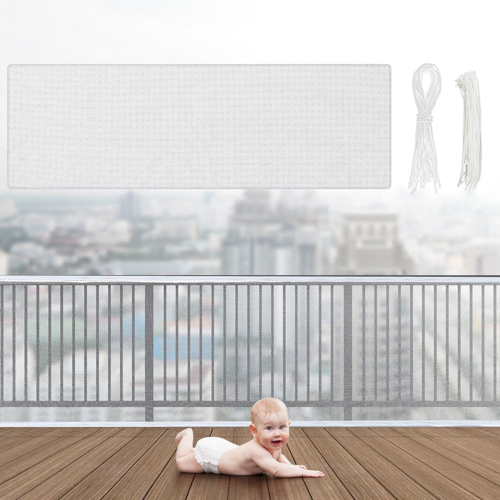 Hosuly Banister Guard rail cover provides safe balcony protection for kids.