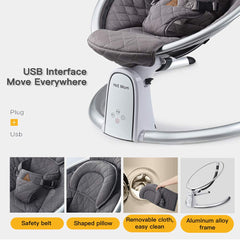 Hot Mom Upgrade Cotton Baby Bouncer shown during three-step assembly.