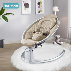 Hot Mom Upgrade baby bouncer green in Play mode engaging little one