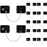 Hoteam refrigerator lock adhesive black on fridge surface for simple childproofing