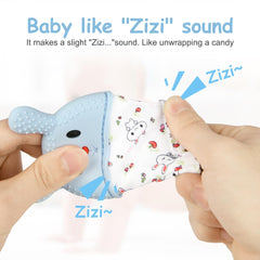 HOTUT two-pack teething mittens provide coverage and replacements