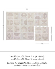 House of Noa baby play mat sandstone luna color blends with décor.