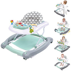 Howeemo 5-in-1 foldable baby walker in mint supports curious babies during early exploration.