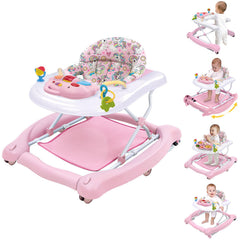 Howeemo 5-in-1 foldable baby walker assembly demonstrates easy setup for caregivers.