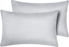 Hriksh toddler pillowcase 14x20 silver grey, breathable Egyptian cotton for gentle skin