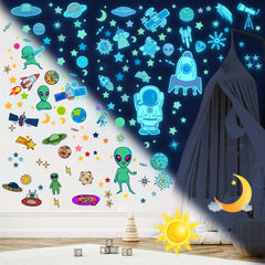 HSDSH glow meteors wall decal blue, adds dynamic night-sky movement on walls