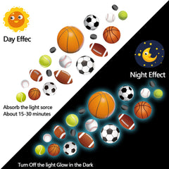 HSDSH glow soccer wall decal creates vibrant game-time atmosphere.