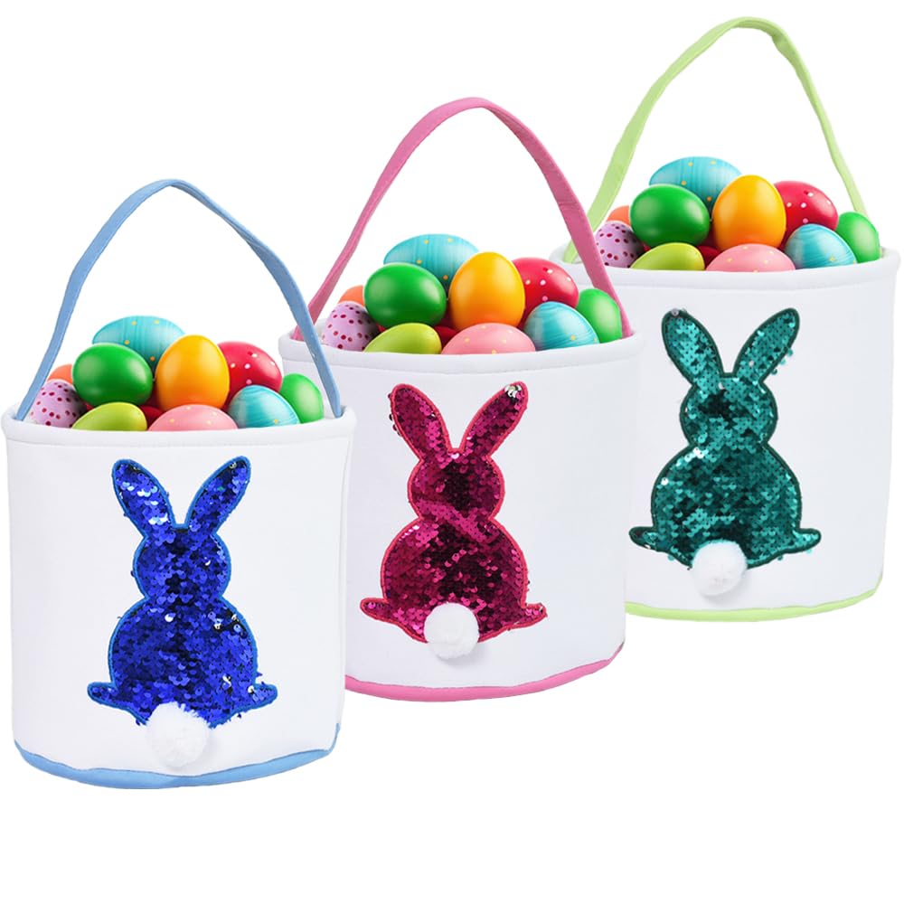 HSgoAek green Easter Bunny Basket for easy egg hunts and portability.