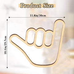 Huaerle Shaka Hand Wall Sign made of durable wood to protect walls.