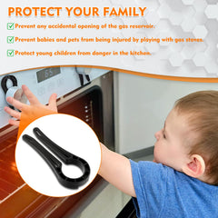HUAREW childproof kitchen guard prevents unintentional burner activation