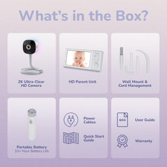 HUBBLE CONNECTED GoBaby AI Portable Pro 5-inch parent unit for secure viewing