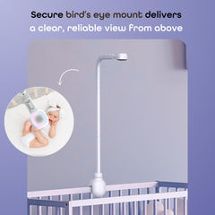 Hubble Connected SkyVision pan-tilt-zoom for complete nursery coverage.