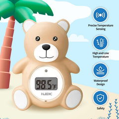 Hubibaby room temperature display helps monitor nursery climate.