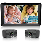 HUBOOK Baby Car Camera with dual cameras for backseat monitoring.