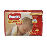Kimberly-Clark Huggies Gentle Care Preemies Size P with umbilical cut-out supports healing.