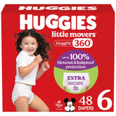Huggies Little Movers HuggFit 360° diaper 360-band coverage during active play