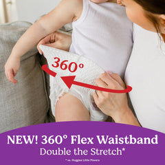 Huggies Little Movers HuggFit 360° diaper with leak blockers for secure protection