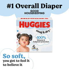 Huggies Snug & Dry CloudSoft layers deliver softness for delicate baby skin