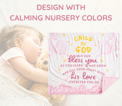 Huglanket 30x36 blanket size ideal for stroller rides and tummy time.