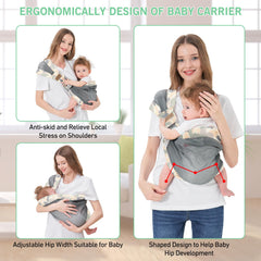 Huifen padded shoulder straps reduce caregiver pressure during longer wear.