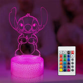HUITANQIAN 3D Night Light remote control with 16 colors for kids' room ambiance