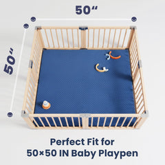 Huloo Sleep mat non-slip grip keeps it in place during crawling and tummy time