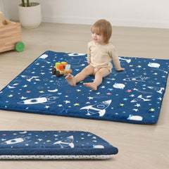 Huloo Sleep baby play mat with 1.3 inch elasti-foam for crawling