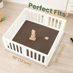 Huloo Sleep play mat 50x50 offers roomy surface for crawling and group play
