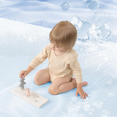 Huloo Sleep play mat breathable fabric keeps surfaces cool during play