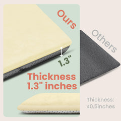 Huloo Sleep 1.3-inch foam closeup demonstrates thick padding for tummy time.