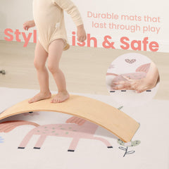 Non-slip backing keeps Huloo Sleep mat secure on any floor surface.